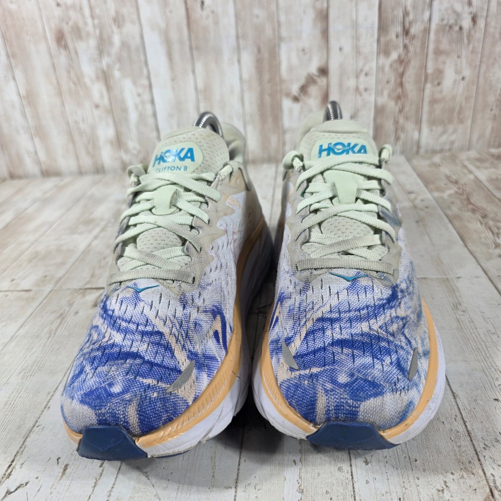 Hoka One One Clifton 8 Together Blue White Marble Running Shoes 1119394 TGT 7.5B - Picture 2 of 8